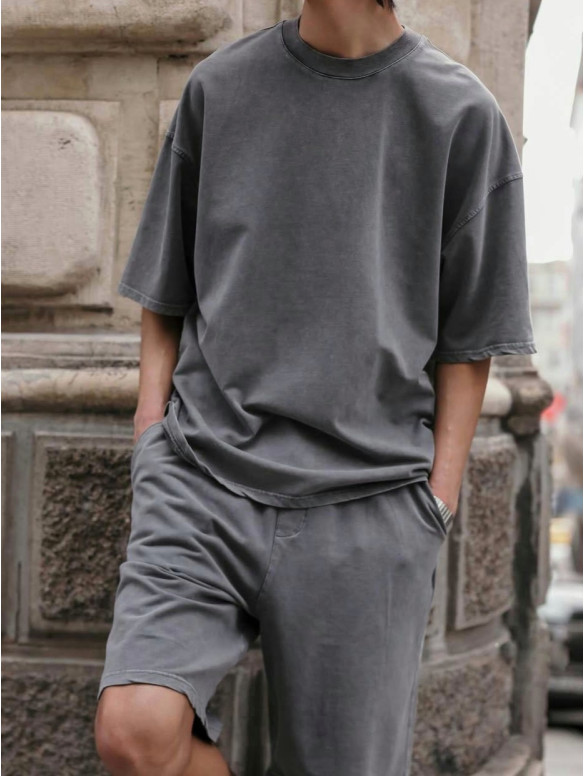 Oversize костюм з вивареної тканини