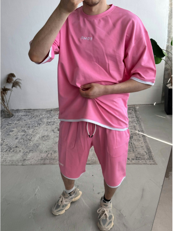 Літній oversize костюм з вишивкою