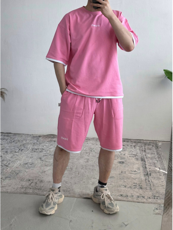 Літній oversize костюм з вишивкою