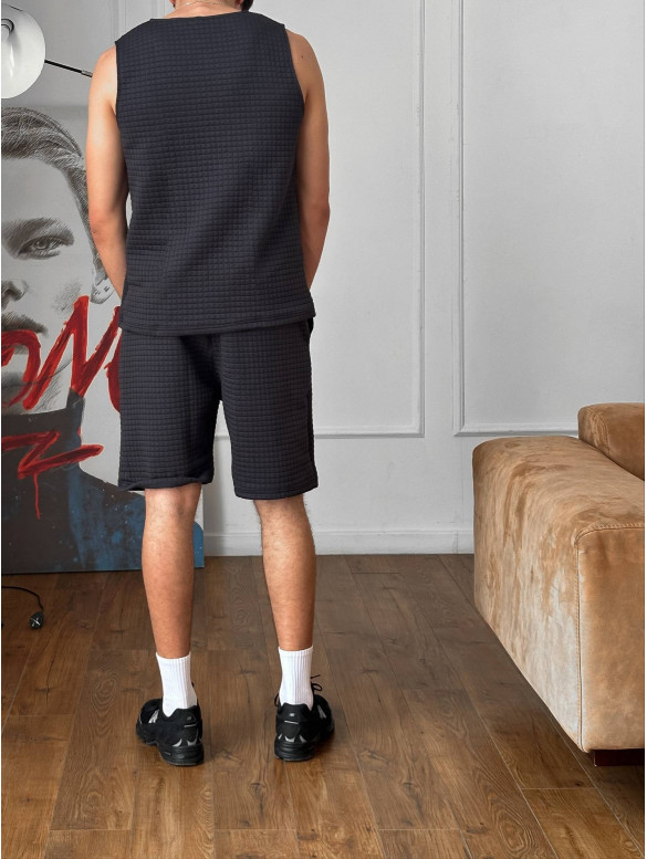 Oversize костюм з фактурної тканини