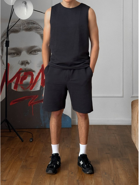 Oversize костюм з фактурної тканини