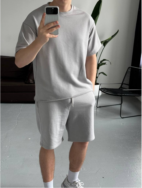 Oversize костюм футболка+ шорти