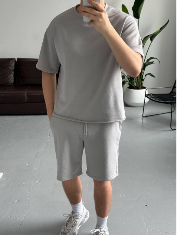 Oversize костюм футболка+ шорти