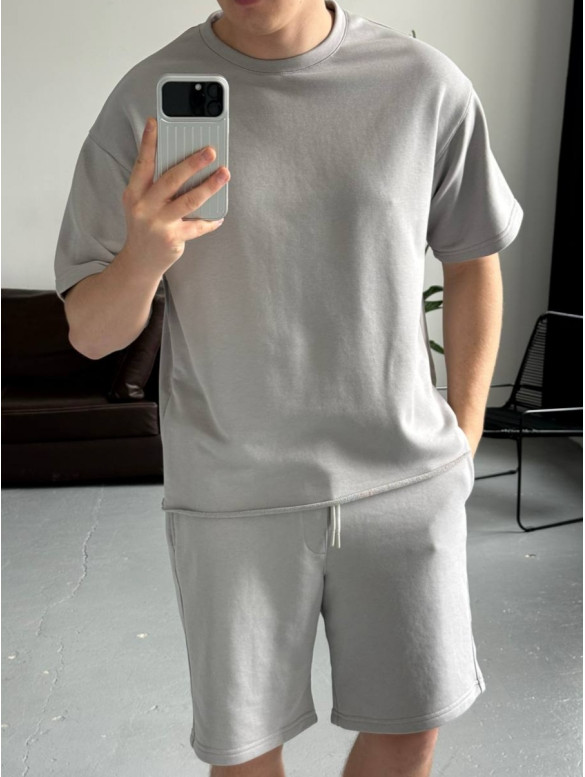 Oversize костюм футболка+ шорти