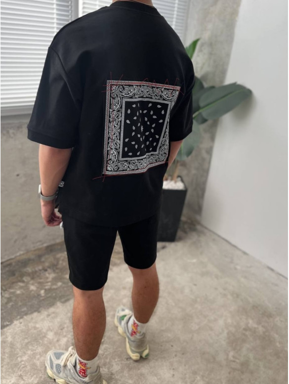 Літній oversize костюм з принтом