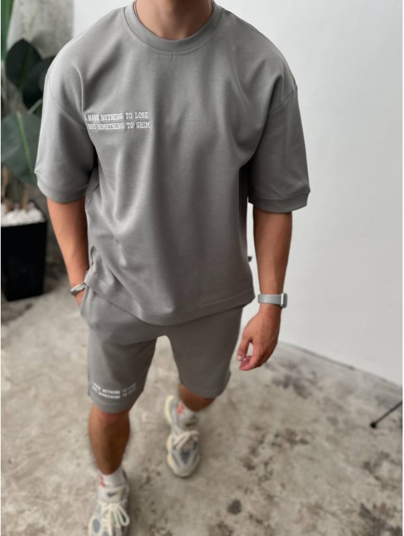 Літній oversize костюм з принтом