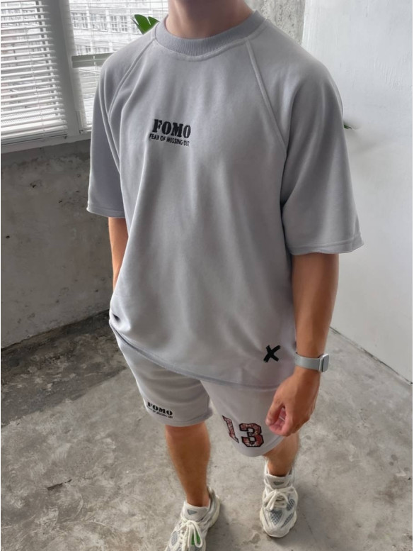 Oversize костюм з принтом