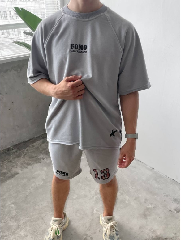 Oversize костюм з принтом
