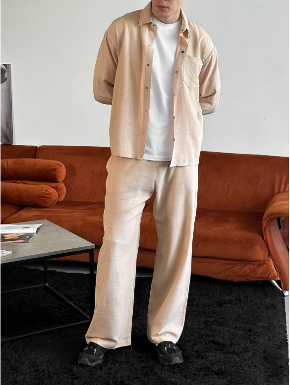 Лляний oversize костюм