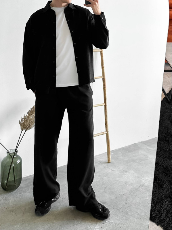 Лляний oversize костюм