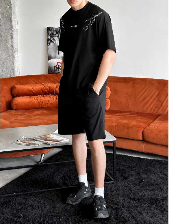 Oversize костюм з принтом
