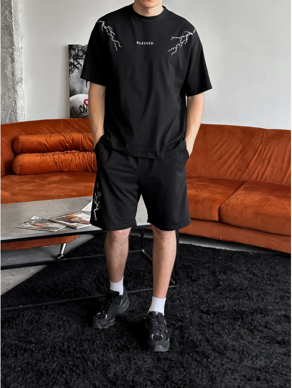 Oversize костюм з принтом