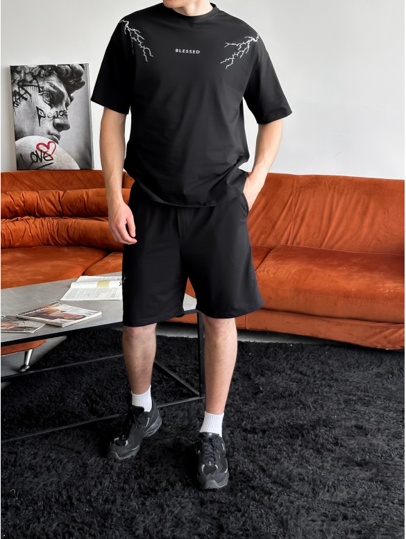 Oversize костюм з принтом