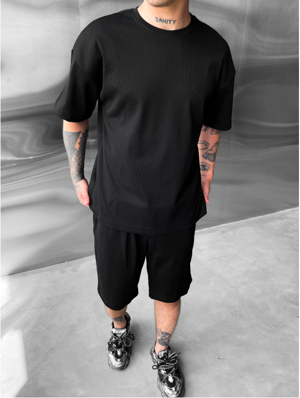 Літній oversize костюм у рубчик