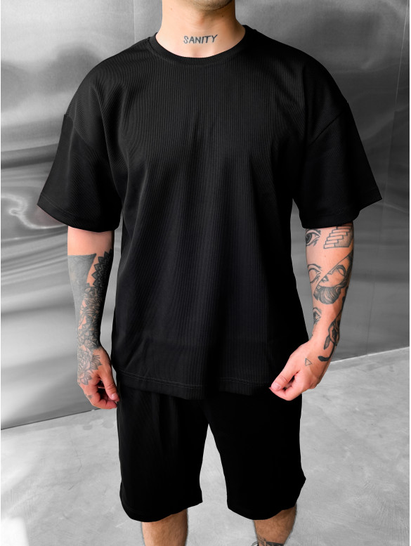 Літній oversize костюм у рубчик