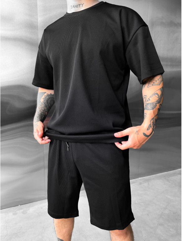 Літній oversize костюм у рубчик