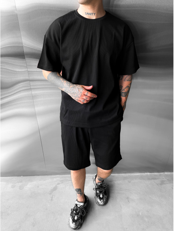 Літній oversize костюм у рубчик
