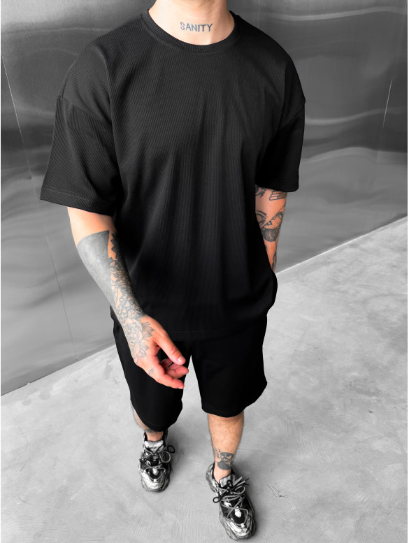 Літній oversize костюм у рубчик