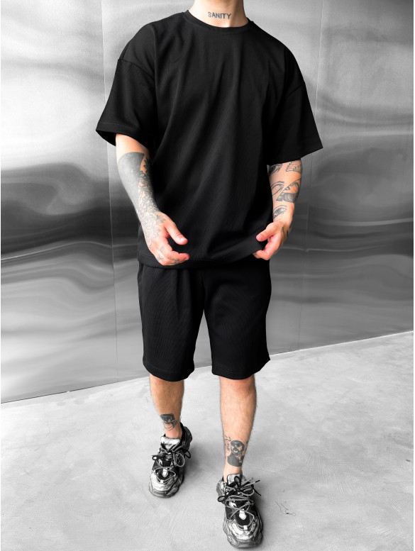Літній oversize костюм у рубчик