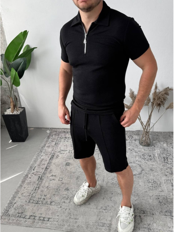Літній костюм в рубчик