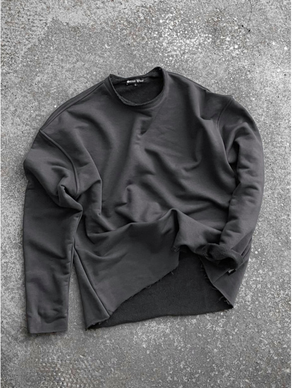 Oversize світшот з необробленим низом