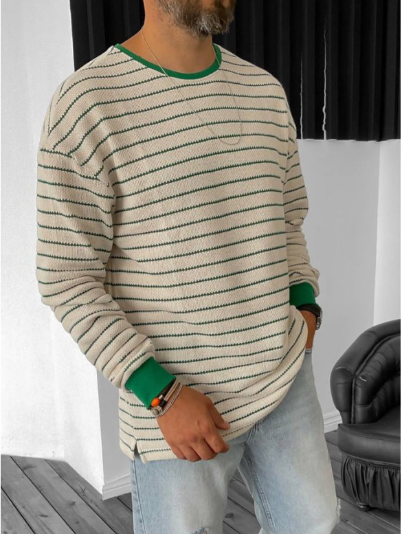 Oversize лонгслів у смужку
