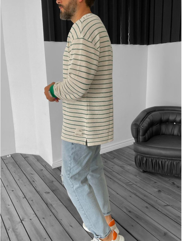 Oversize лонгслів у смужку