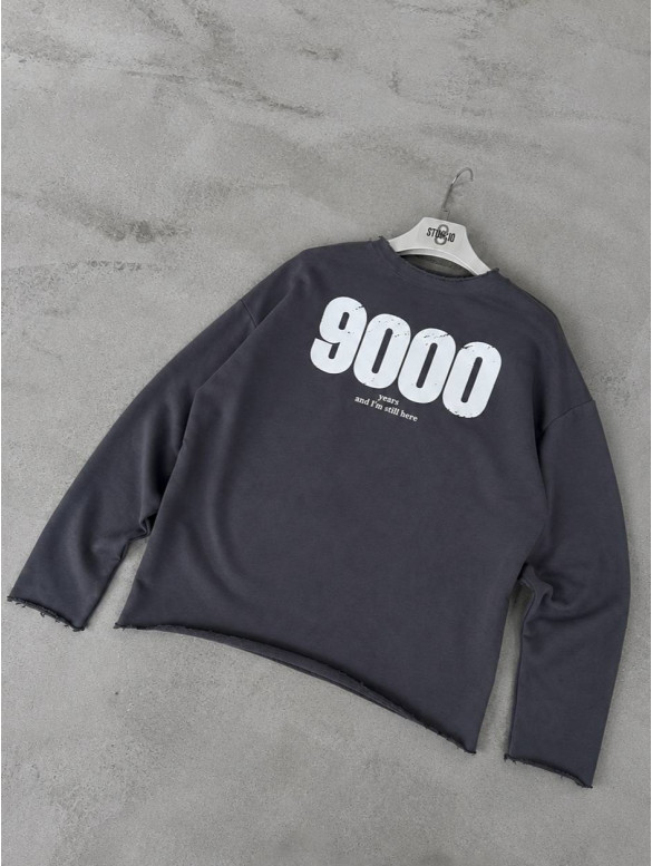 Oversize світшот з необробленим низом