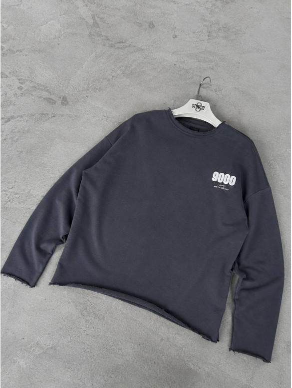 Oversize світшот з необробленим низом