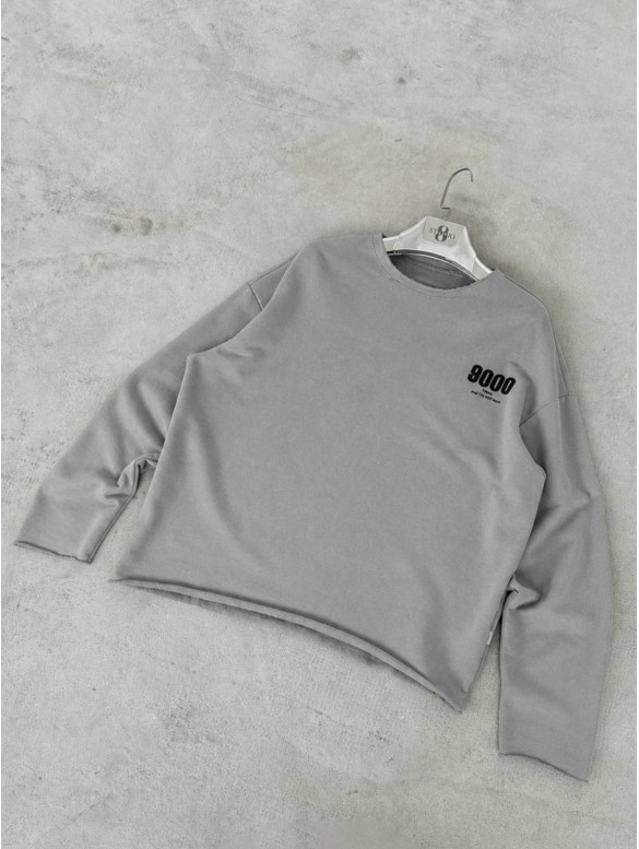 Oversize світшот з необробленим низом