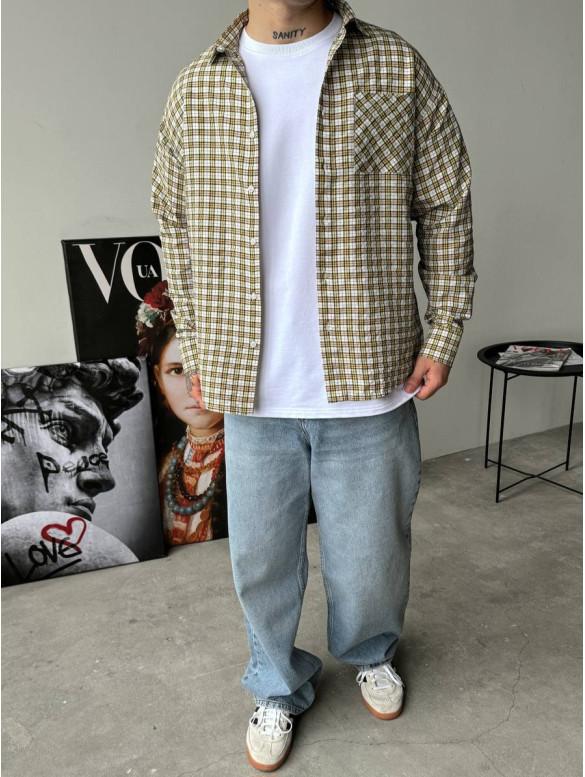 Картата oversize сорочка