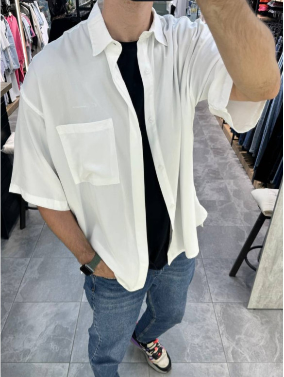 Oversize сорочка з коротким рукавом