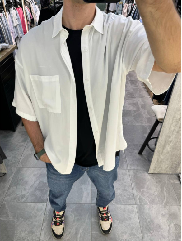 Oversize сорочка з коротким рукавом