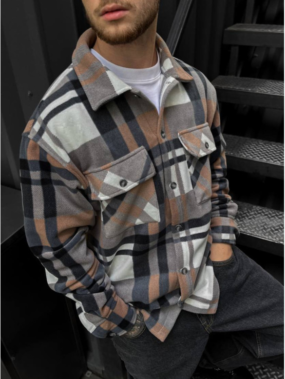 Oversize сорочка в клітинку