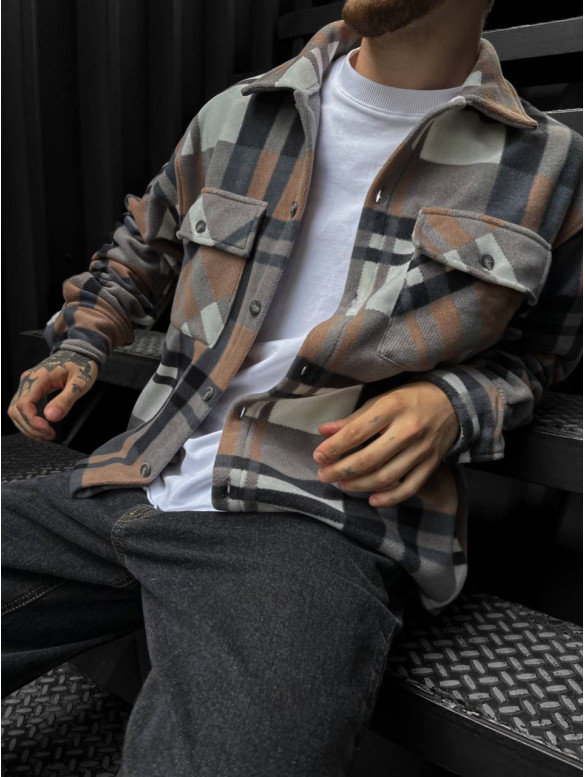 Oversize сорочка в клітинку