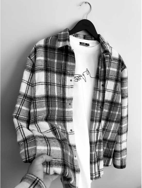 Oversize сорочка в клітинку