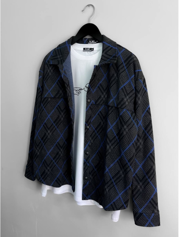 Oversize сорочка в клітинку