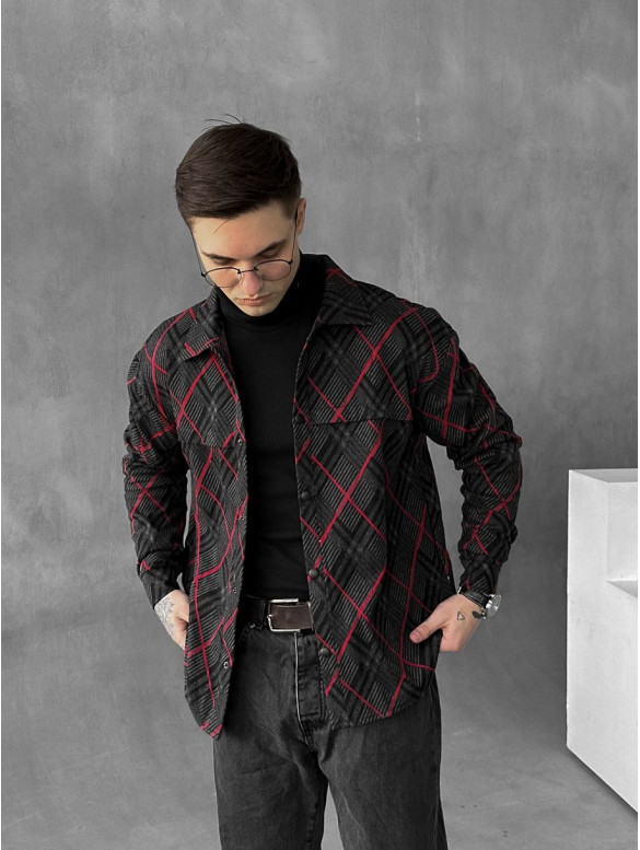 Oversize сорочка в клітинку