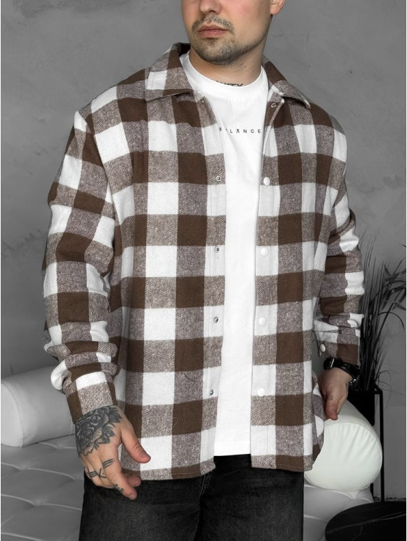 Oversize сорочка в клітинку
