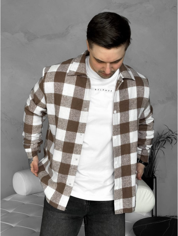 Oversize сорочка в клітинку