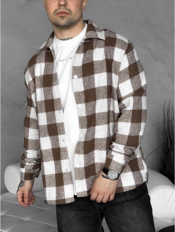 Oversize сорочка в клітинку