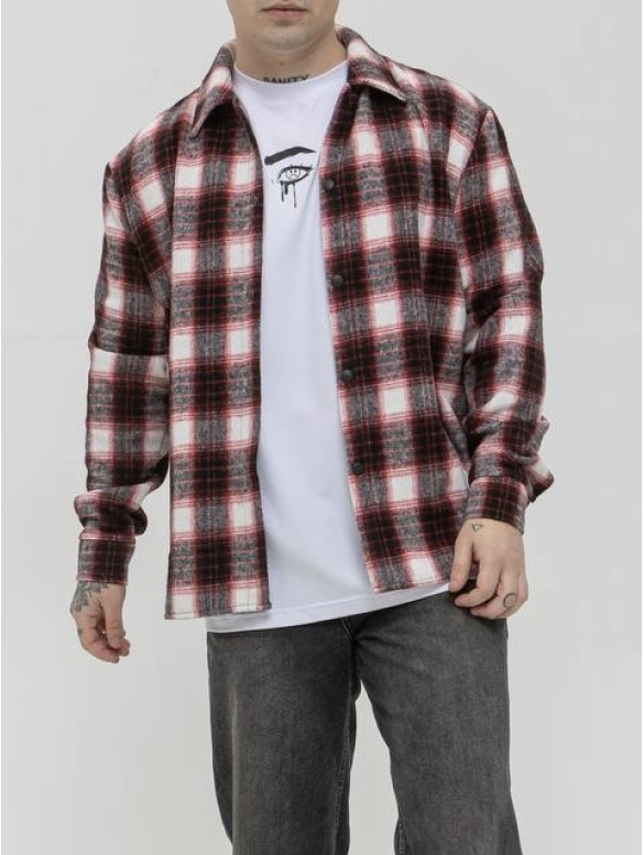 Oversize сорочка в клітинку