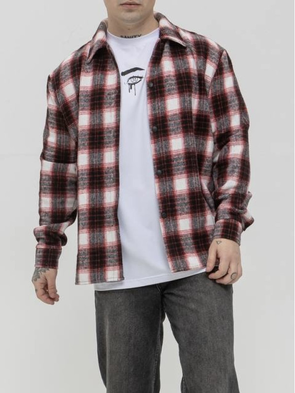 Oversize сорочка в клітинку