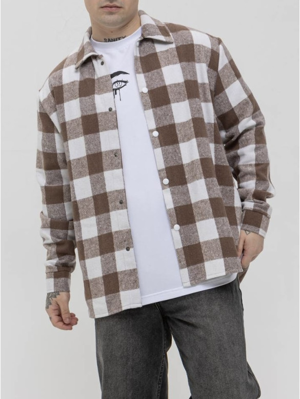 Oversize сорочка в клітинку