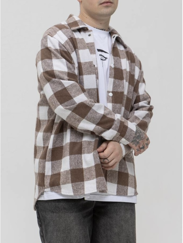 Oversize сорочка в клітинку