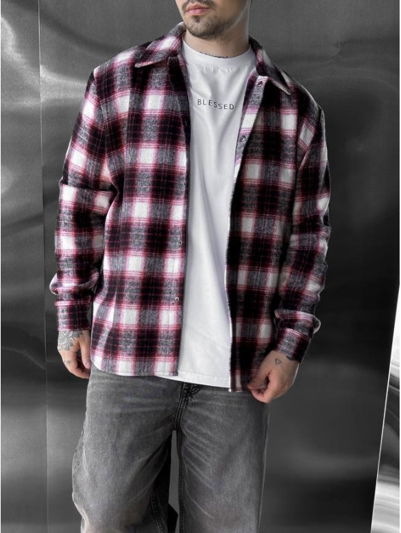 Oversize сорочка в клітинку