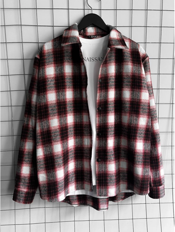 Oversize сорочка в клітинку
