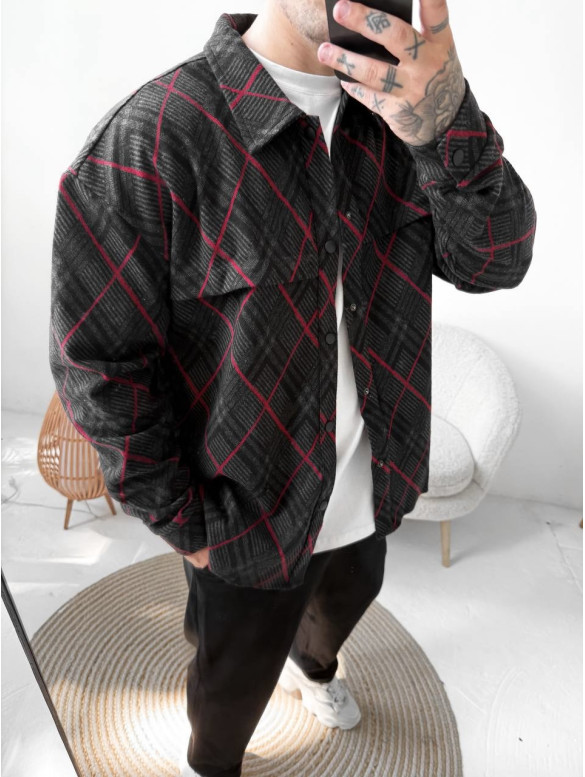 Oversize сорочка в клітинку
