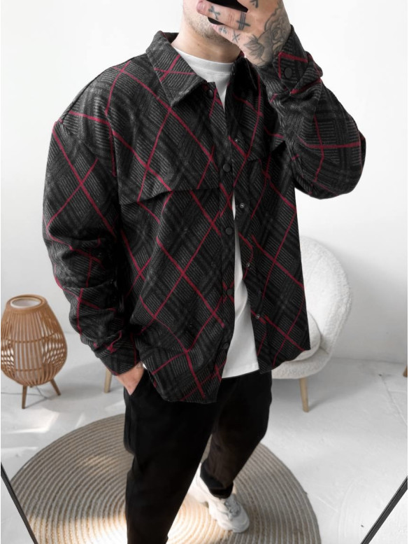Oversize сорочка в клітинку