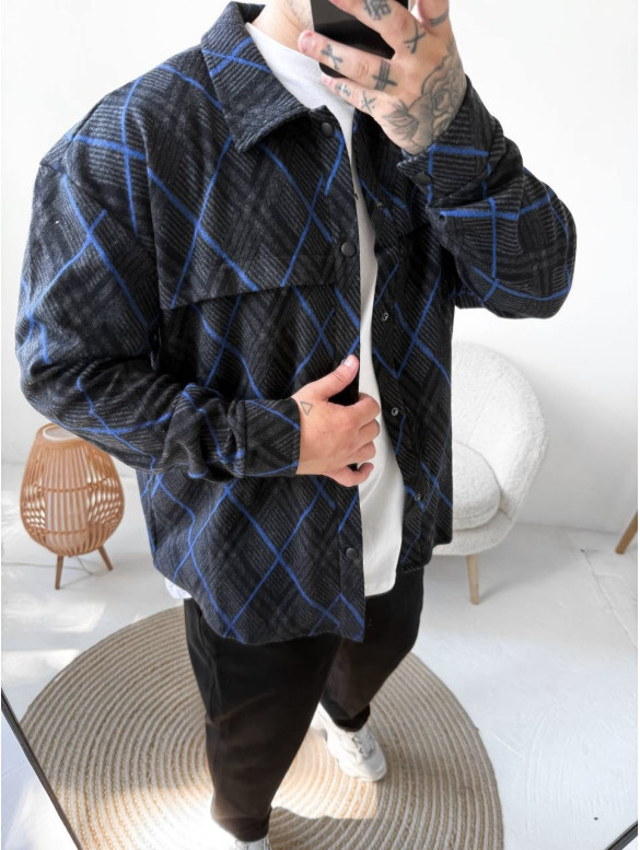 Oversize сорочка в клітинку